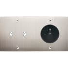 MODELEC - Façade Confidence Laiton Nickel Satine Double Horizontale B2 PC à Vis