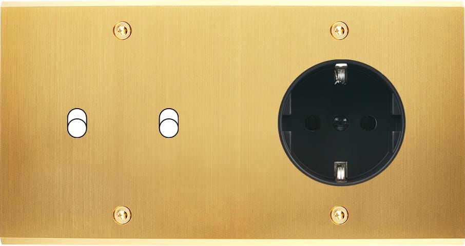 MODELEC - Façade Confidence Laiton Satine Double Horizontale B2 PCK Vis