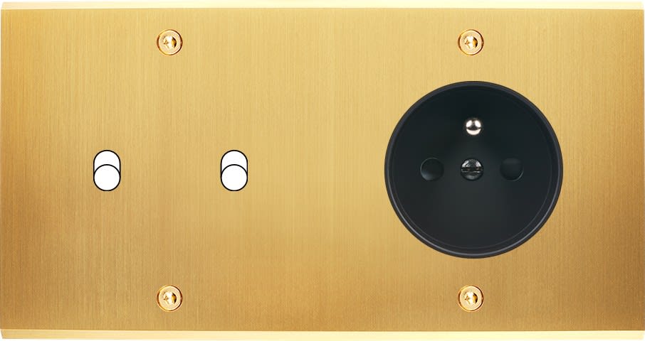 MODELEC - Façade Confidence Laiton Satine Double Horizontale B2 PC à Vis