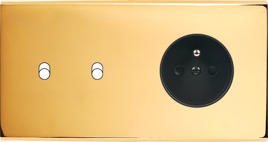 MODELEC - Façade Confidence Laiton Or Miroir Double Horizontale B2 Pc