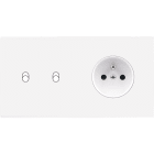 MODELEC - Façade Confidence Laiton Blanc Email Double Horizontale B2 Pc