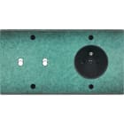 MODELEC - Façade Fascination Laiton Jade Double Horizontale B2 PC à Vis