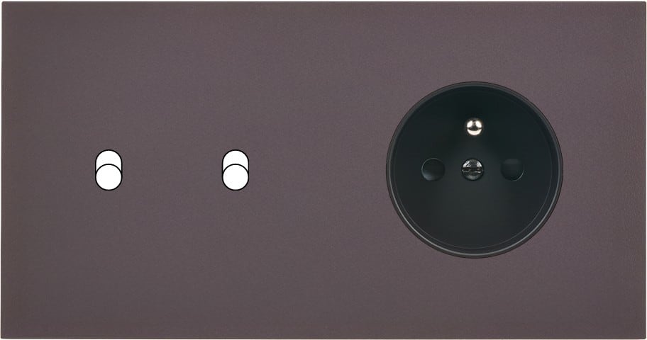 MODELEC - Façade Désir Anthracite Mat Double Horizontale B2 Pc