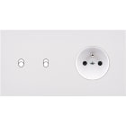 MODELEC - Façade Désir Blanc Mat Double Horizontale B2 Pc