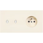MODELEC - Façade Désir Ivoire Mat Double Horizontale B2 Pc