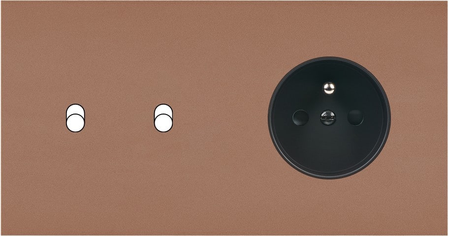 MODELEC - Façade Désir Moka Mat Double Horizontale B2 Pc