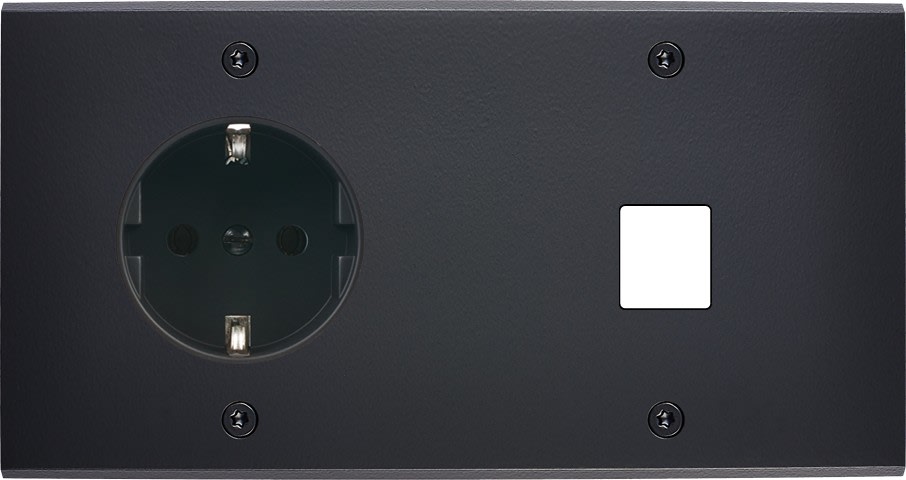 MODELEC - Façade Confidence Laiton Noir Mat Double Horizontale PCK M1 Vis