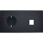 MODELEC - Façade Confidence Laiton Noir Mat Double Horizontale PCK M1 Magnetique