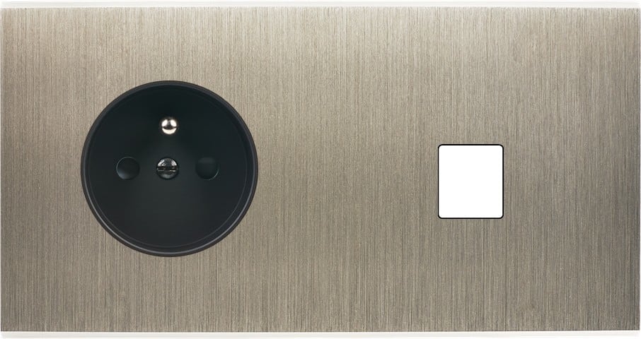 MODELEC - Façade Confidence Laiton Acier Double Horizontale PC M1