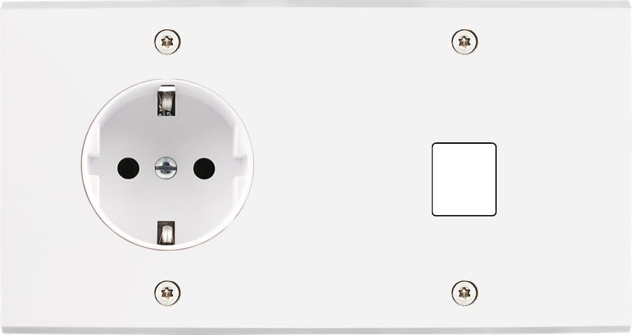 MODELEC - Façade Confidence Laiton Blanc Double Horizontale PCK M1 Vis