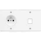 MODELEC - Façade Confidence Laiton Blanc Mat Double Horizontale PC M1 à Vis