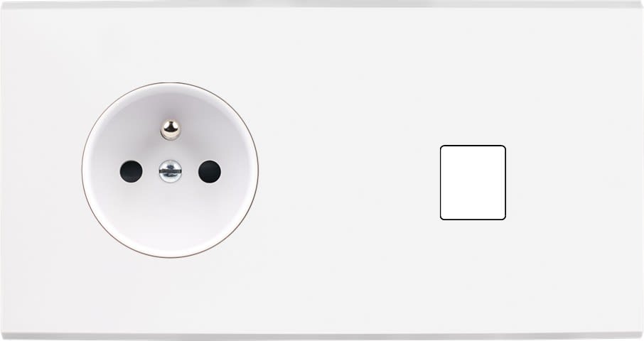 MODELEC - Façade Confidence Laiton Blanc Double Horizontale PC M1