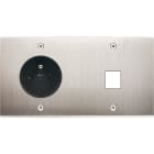 MODELEC - Façade Confidence Laiton Nickel Satine Double Horizontale PC M1 à Vis