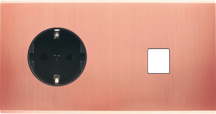 MODELEC - Façade Confidence Laiton Cuivre Satine Double Horizontale PCK M1