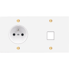 MODELEC - Façade Confidence Laiton Blanc Email Double Horizontale PC M1 à Vis
