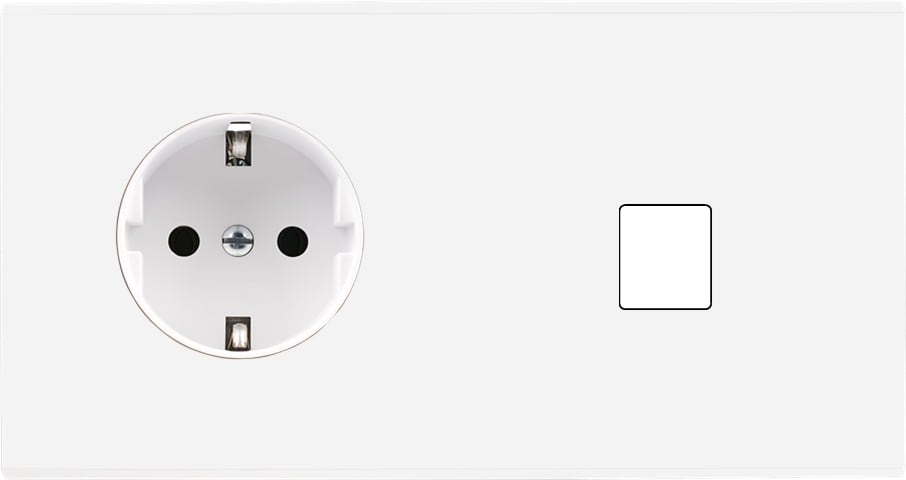 MODELEC - Façade Confidence Laiton Blanc Email Double Horizontale PCK M1