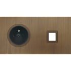 MODELEC - Façade Empreintes VOLUME Vieux Bronze Double Horiz Prise de Courant Média M
