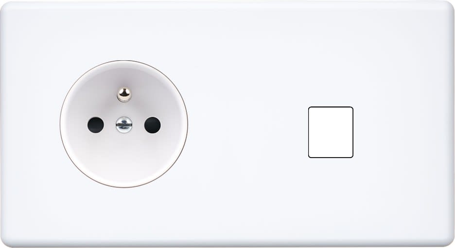 MODELEC - Façade Hitera Blanc Soft Double Horizontale PC M1