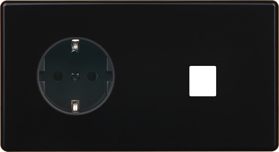 MODELEC - Façade Hitera Noir Soft Touch Double Horizontale PCK M1