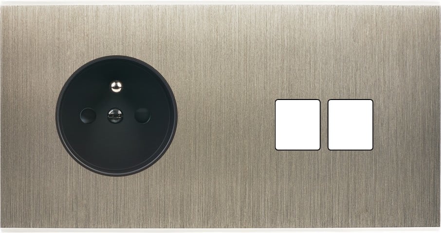 MODELEC - Façade Confidence Laiton Acier Double Horizontale PC M2