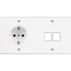 MODELEC - Façade Confidence Laiton Blanc Double Horizontale PCK M2 Vis