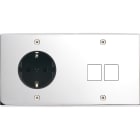 MODELEC - Façade Confidence Laiton Chrome Double Horizontale PCK M2 Vis