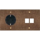 MODELEC - Façade Fascination Laiton Coslan Double Horizontale PCK M2 Vis