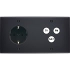 MODELEC - Façade Confidence Laiton Noir Mat Double Horizontale PCK C3 Vis