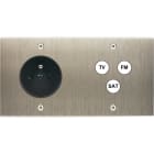 MODELEC - Façade Confidence Laiton Acier Brosse Double Horizontale PC C3 à Vis