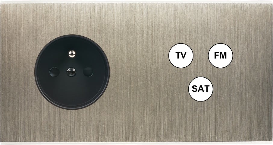 MODELEC - Façade Confidence Laiton Acier Double Horizontale PC C3