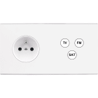 MODELEC - Façade Confidence Laiton Blanc Double Horizontale PC C3