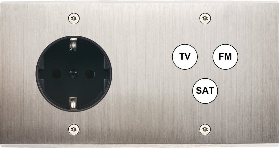 MODELEC - Façade Confidence Laiton Nickel Satine Double Horizontale PCK C3 V