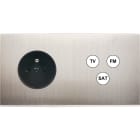 MODELEC - Façade Confidence Laiton Nickel Sat Double Horizontale PC C3