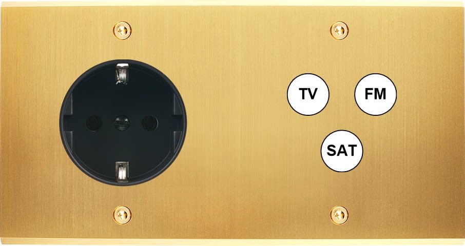 MODELEC - Façade Confidence Laiton Satine Double Horizontale PCK C3 Vis