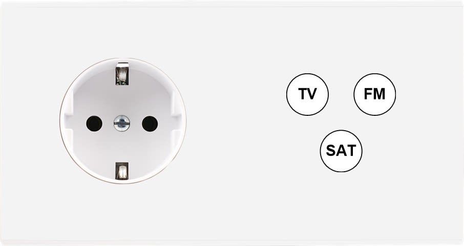 MODELEC - Façade Confidence Laiton Blanc Email Double Horizontale PCK C3