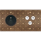 MODELEC - Façade Fascination Laiton Atlas Double Horizontale PC C3 à Vis