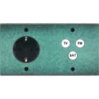 MODELEC - Façade Fascination Laiton Jade Double Horizontale PCK C3 Vis
