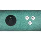 MODELEC - Façade Fascination Laiton Jade Double Horizontale PC C3