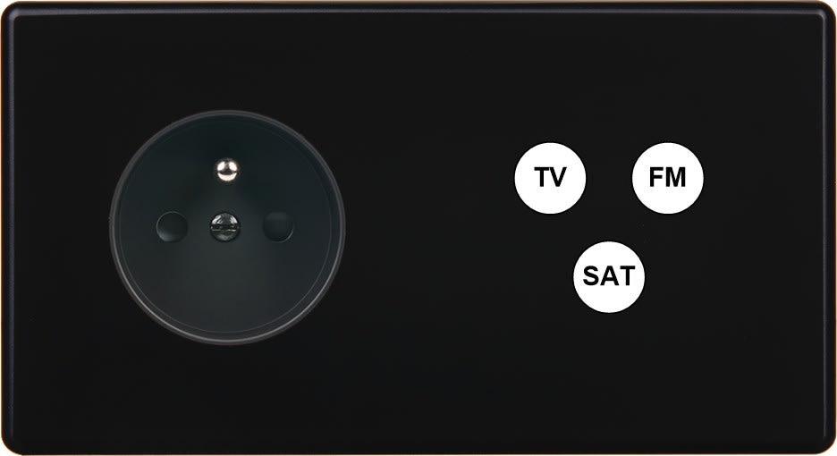 MODELEC - Façade Hitera Noir Soft Double Horizontale PC C3