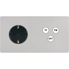 MODELEC - Façade "M" Nickel Sable Double Horizontale 1 Prise Schuko 1 Tv-Fm-Sat magnétique