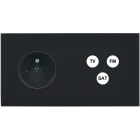 MODELEC - Façade Désir Noir Mat Double Horizontale PC Tv-Fm-Sat