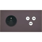 MODELEC - Façade Désir Anthracite Mat Double Horizontale PC Tv-Fm-Sat