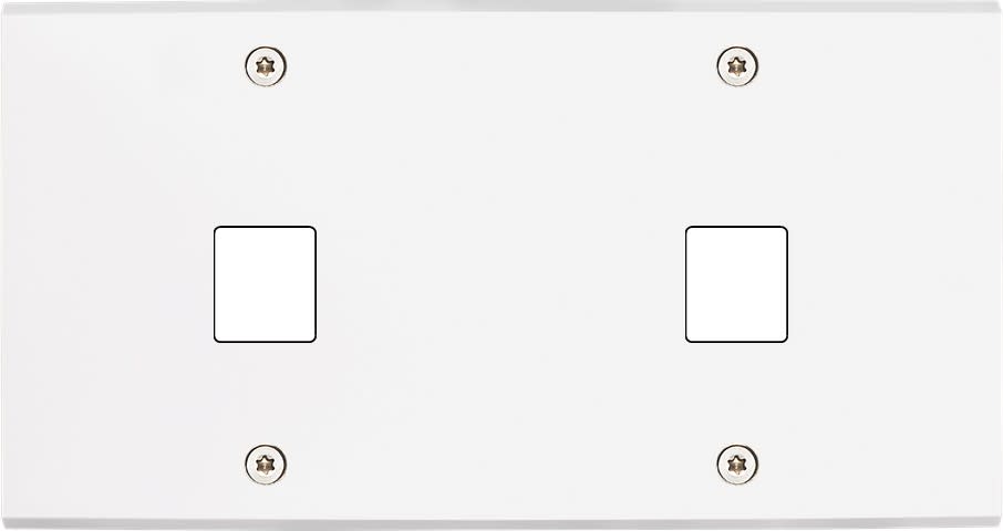 MODELEC - Façade Confidence Laiton Blanc Mat Double Horizontale M1 M1 à Vis