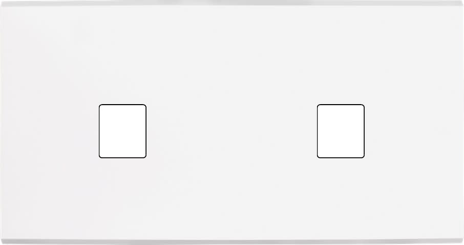 MODELEC - Façade Confidence Laiton Blanc Double Horizontale M1 M1