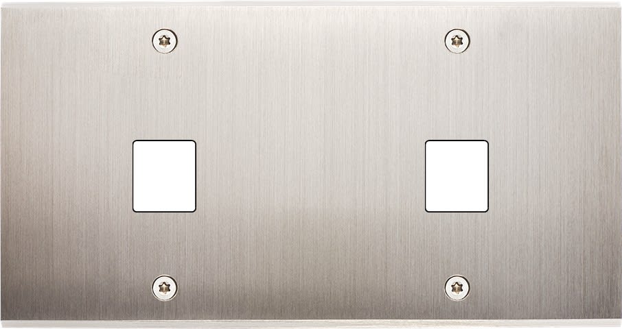 MODELEC - Façade Confidence Laiton Nickel Satine Double Horizontale M1 M1 à Vis