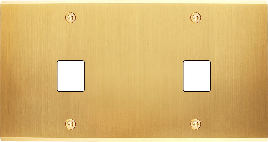 MODELEC - Façade Confidence Laiton Satine Double Horizontale M1 M1 à Vis