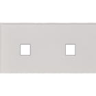 MODELEC - Façade Empreintes ANGLE Blanc Double Horizontale 1 Média 1 Média, magnétique