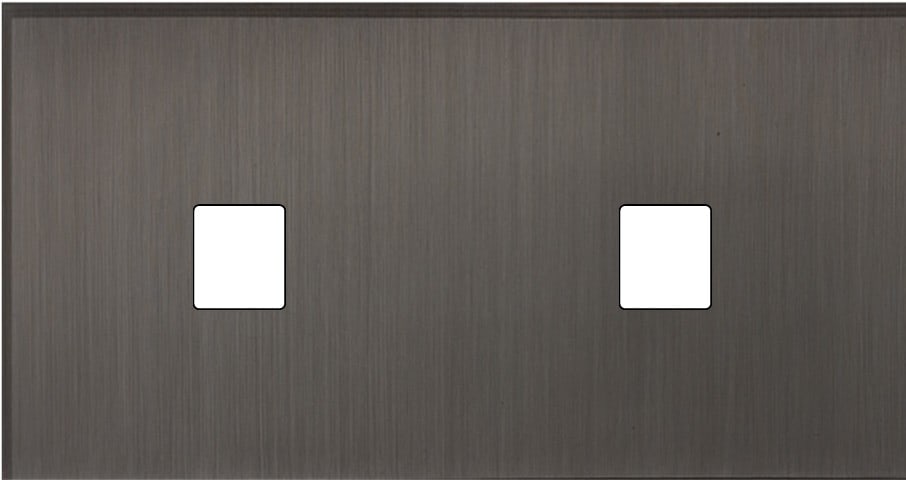 MODELEC - Façade Empreintes ANGLE Canon de Fusil Double Horizontale 1 Média 1 Média, mag
