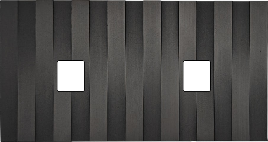 MODELEC - Façade Empreintes LIGNE Canon de Fusil Double Horizontale 1 Média 1 Média, mag