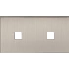 MODELEC - Façade Empreintes ANGLE Nickel Satiné Double Horizontale 1 Média 1 Média, mag